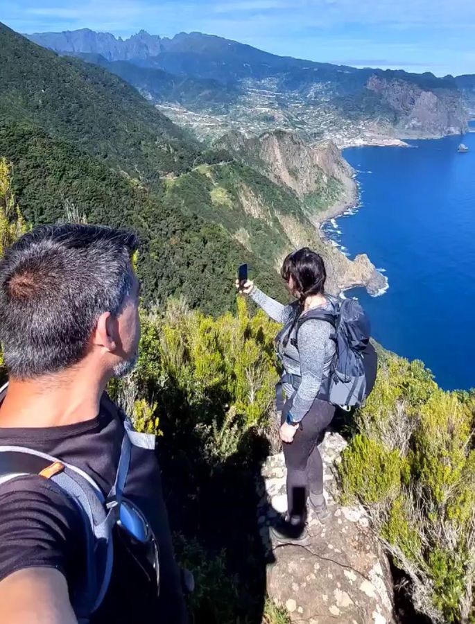Gidas Marcio su keliautoja virš Madeiros šiaurės kranto